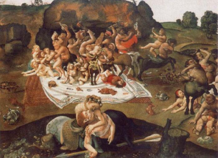 Piero di Cosimo the battle between Lapithen and Kentauren oil painting image